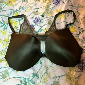 Victoria's Secret green Satin and Lace Bra 34B